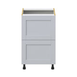 Hugo&Borg Charlesberg 21-in W x 34.5-in H x 24-in D Gray 2-Drawer Base Fully Assembled Cabinet (Recessed Panel Style)