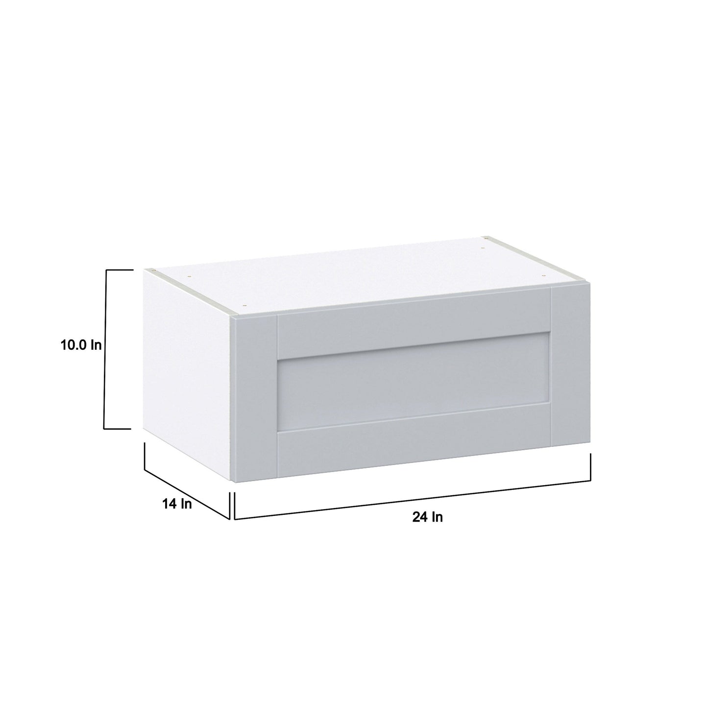 Hugo&Borg Charlesberg 24-in W x 10-in H x 14-in D Gray Wall Fully Assembled Cabinet (Recessed Panel Shaker Door Style)