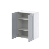 Hugo&Borg Charlesberg 27-in W x 35-in H x 14-in D Gray Wall Fully Assembled Cabinet (Recessed Panel Shaker Door Style)