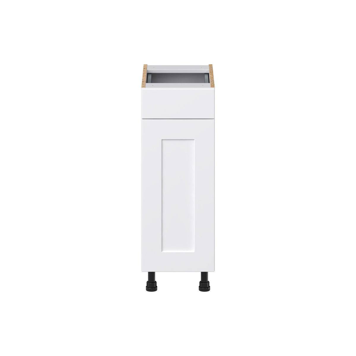 Hugo&Borg Jolie 12-in W x 34.5-in H x 21-in D Warm White 1-Drawer Base Fully Assembled Cabinet (Recessed Panel Shaker Style)