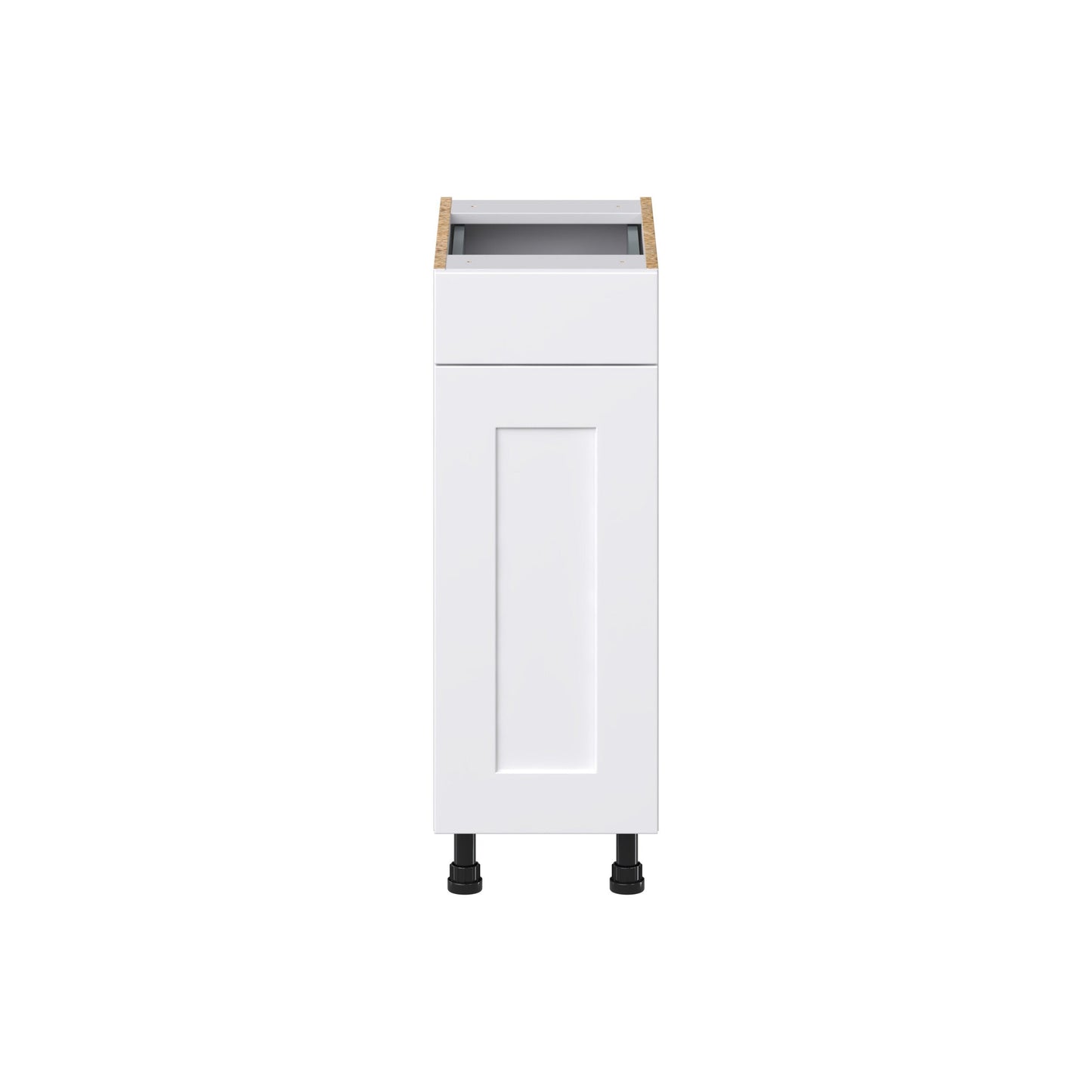 Hugo&Borg Jolie 12-in W x 34.5-in H x 21-in D Warm White 1-Drawer Base Fully Assembled Cabinet (Recessed Panel Shaker Style)