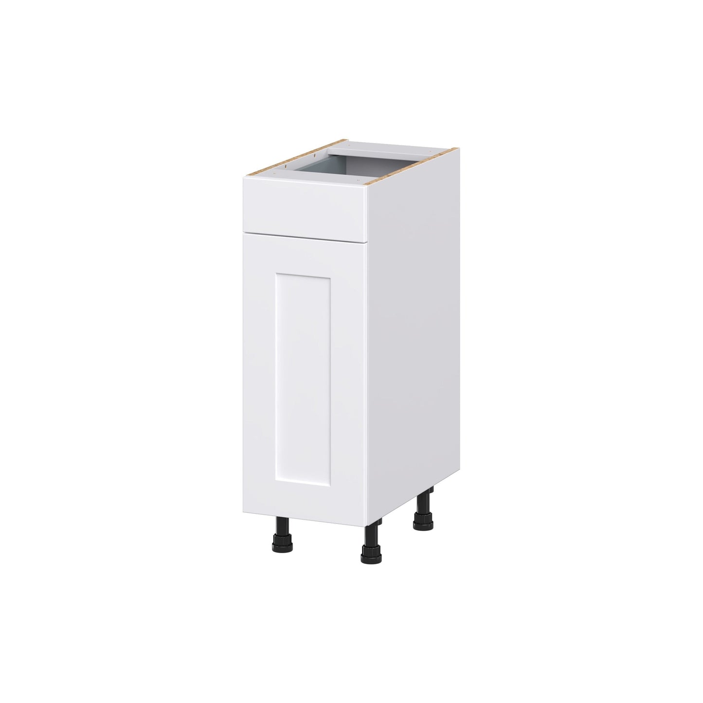 Hugo&Borg Jolie 12-in W x 34.5-in H x 21-in D Warm White 1-Drawer Base Fully Assembled Cabinet (Recessed Panel Shaker Style)