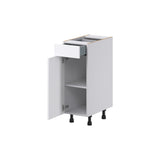 Hugo&Borg Jolie 12-in W x 34.5-in H x 21-in D Warm White 1-Drawer Base Fully Assembled Cabinet (Recessed Panel Shaker Style)