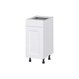 Hugo&Borg Jolie 15-in W x 34.5-in H x 21-in D Warm White 1-Drawer Base Fully Assembled Cabinet (Recessed Panel Shaker Style)