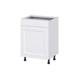 Hugo&Borg Jolie 24-in W x 34.5-in H x 21-in D Warm White 1-Drawer Base Fully Assembled Cabinet (Recessed Panel Shaker Style)