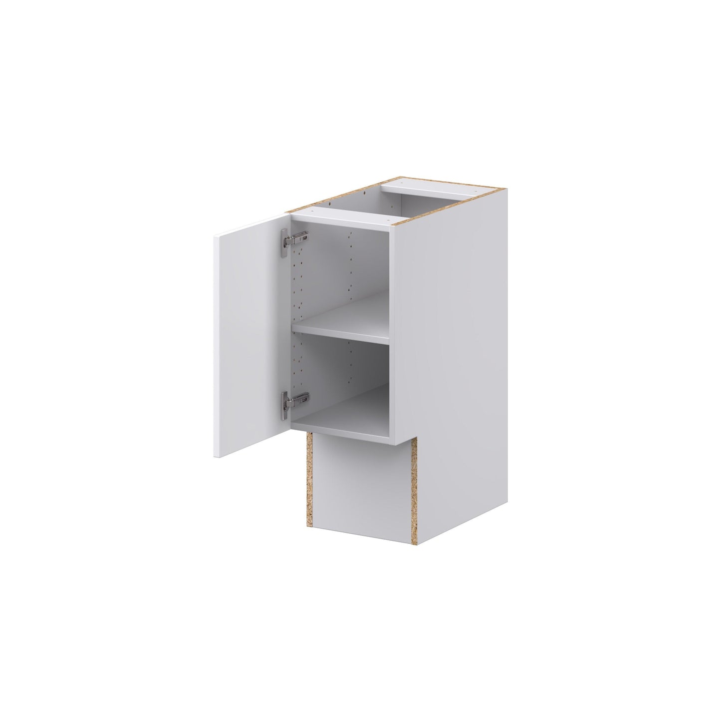 Hugo&Borg Jolie 12-in W x 34.5-in H x 21-in D Warm White Base Fully Assembled Cabinet (Recessed Panel Shaker Door Style)
