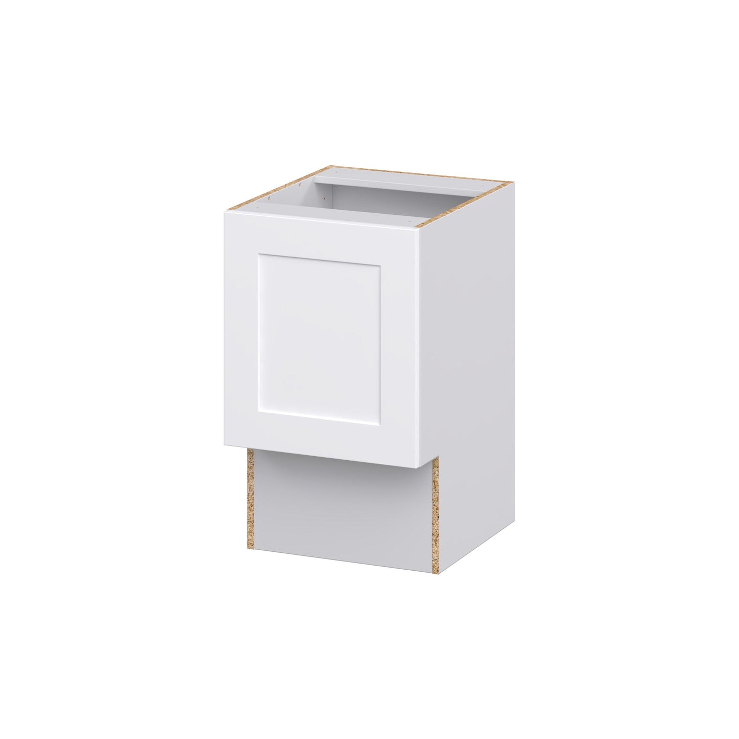 Hugo&Borg Jolie 18-in W x 34.5-in H x 21-in D Warm White Base Fully Assembled Cabinet (Recessed Panel Shaker Door Style)