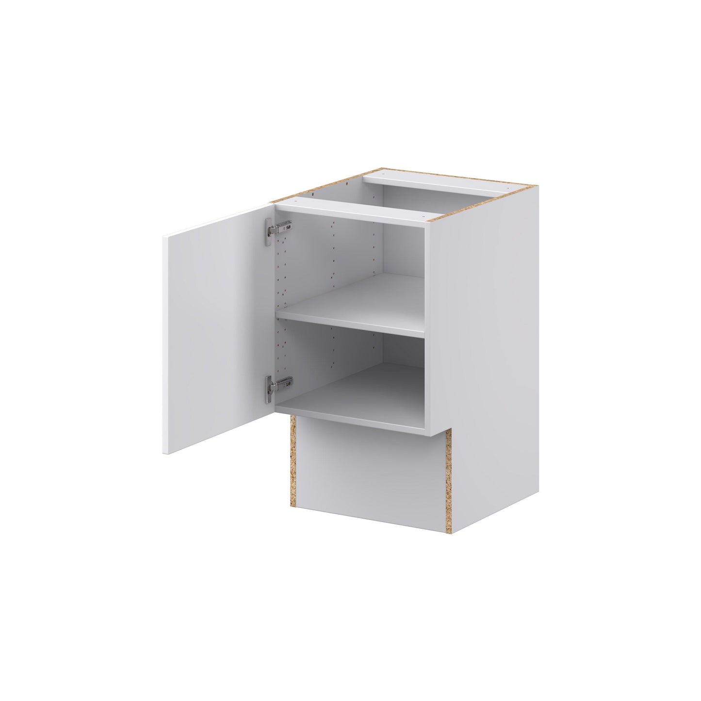 Hugo&Borg Jolie 18-in W x 34.5-in H x 21-in D Warm White Base Fully Assembled Cabinet (Recessed Panel Shaker Door Style)