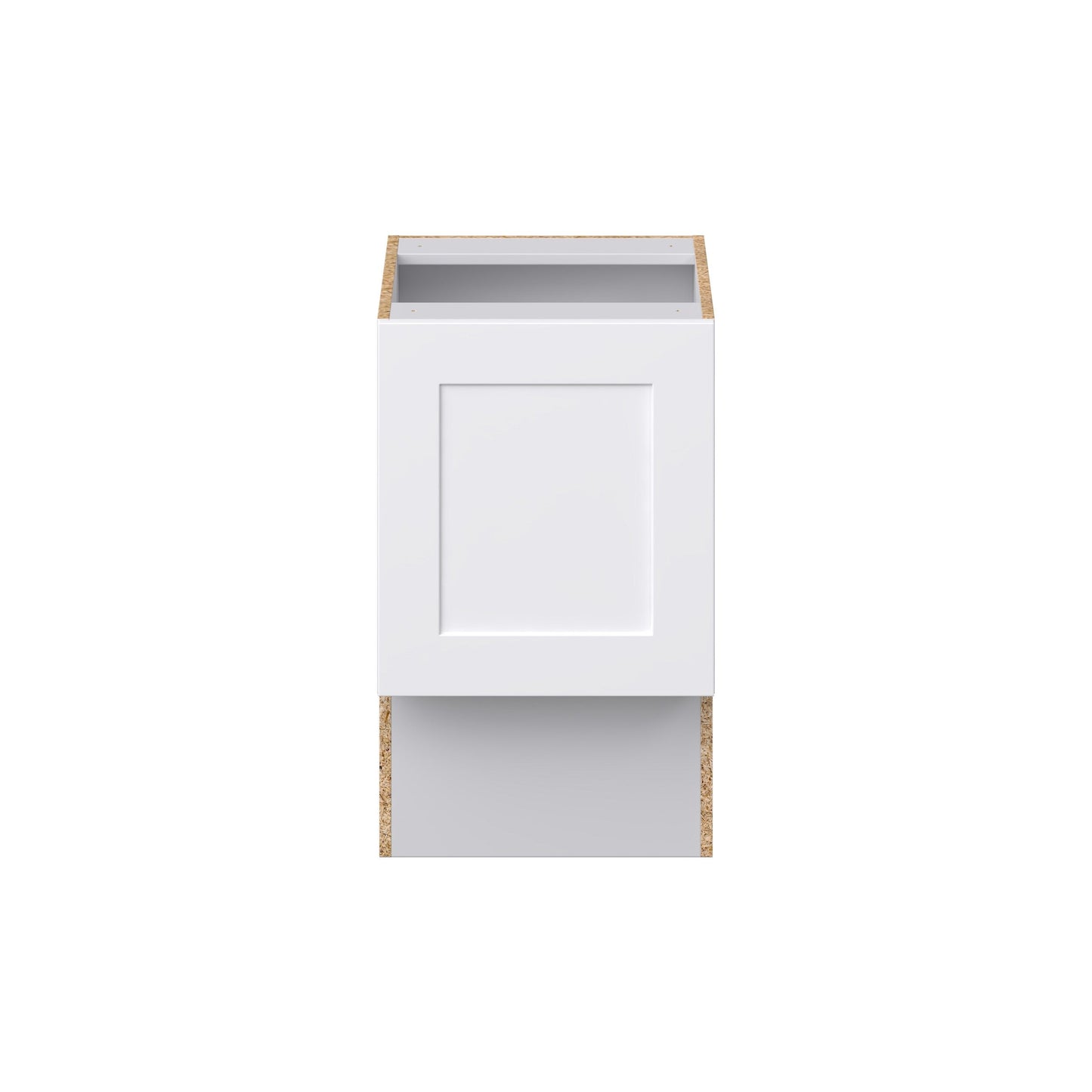 Hugo&Borg Jolie 18-in W x 34.5-in H x 21-in D Warm White Base Fully Assembled Cabinet (Recessed Panel Shaker Door Style)