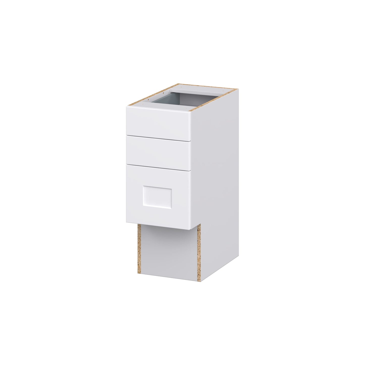 Hugo&Borg Jolie 12-in W x 30-in H x 21-in D Warm White 4-Drawer Base Fully Assembled Cabinet (Recessed Panel Style)