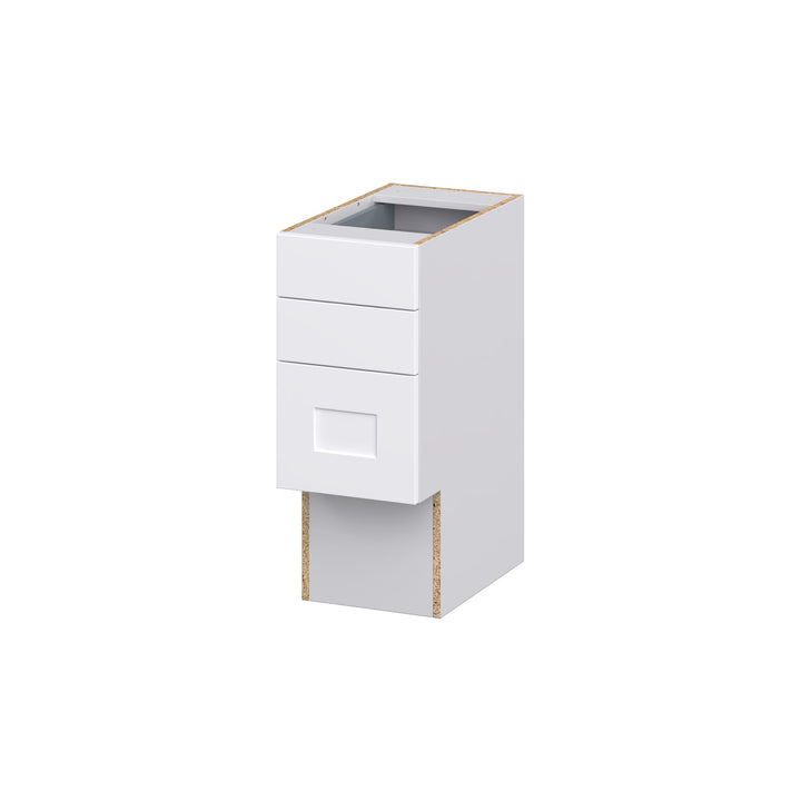 Hugo&Borg Jolie 12-in W x 30-in H x 21-in D Warm White 4-Drawer Base Fully Assembled Cabinet (Recessed Panel Style)