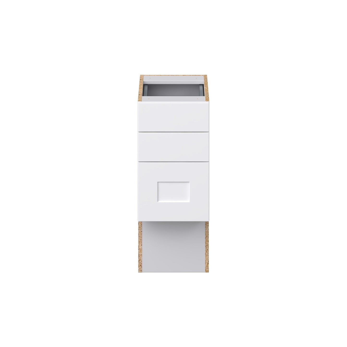 Hugo&Borg Jolie 12-in W x 30-in H x 21-in D Warm White 4-Drawer Base Fully Assembled Cabinet (Recessed Panel Style)