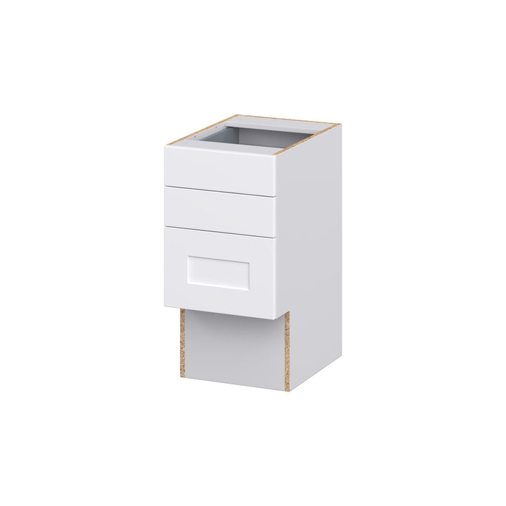 Hugo&Borg Jolie 15-in W x 30-in H x 21-in D Warm White 3-Drawer Base Fully Assembled Cabinet (Recessed Panel Style)