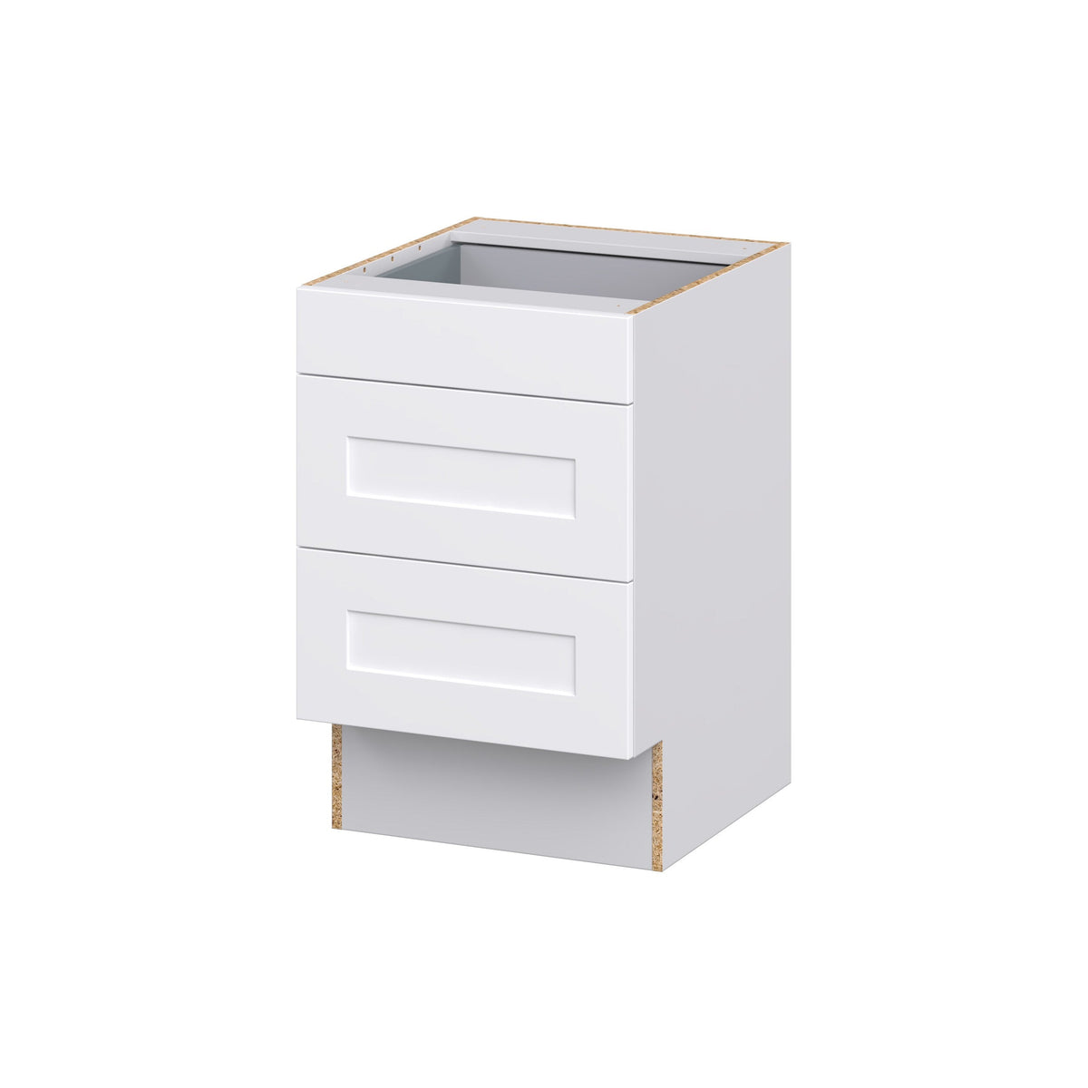 Hugo&Borg Jolie 21-in W x 32.5-in H x 24-in D Warm White 3-Drawer Base Fully Assembled Cabinet (Recessed Panel Style)