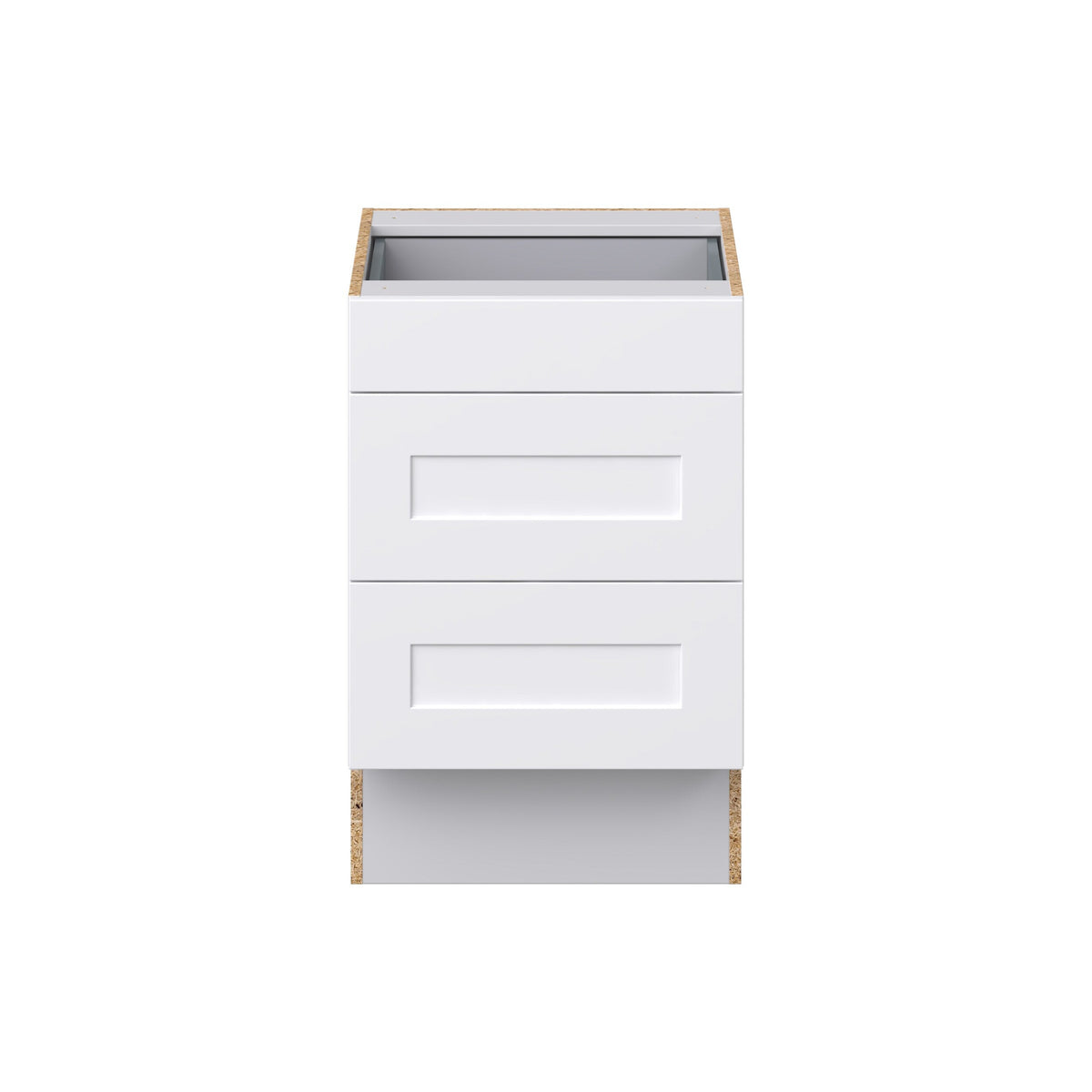 Hugo&Borg Jolie 21-in W x 32.5-in H x 24-in D Warm White 3-Drawer Base Fully Assembled Cabinet (Recessed Panel Style)