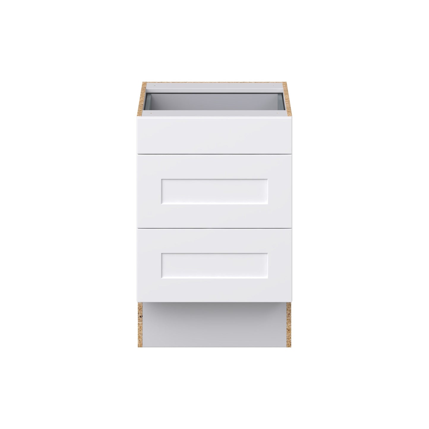 Hugo&Borg Jolie 21-in W x 32.5-in H x 24-in D Warm White 3-Drawer Base Fully Assembled Cabinet (Recessed Panel Style)