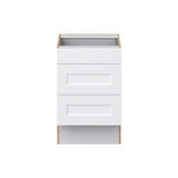 Hugo&Borg Jolie 21-in W x 32.5-in H x 24-in D Warm White 3-Drawer Base Fully Assembled Cabinet (Recessed Panel Style)