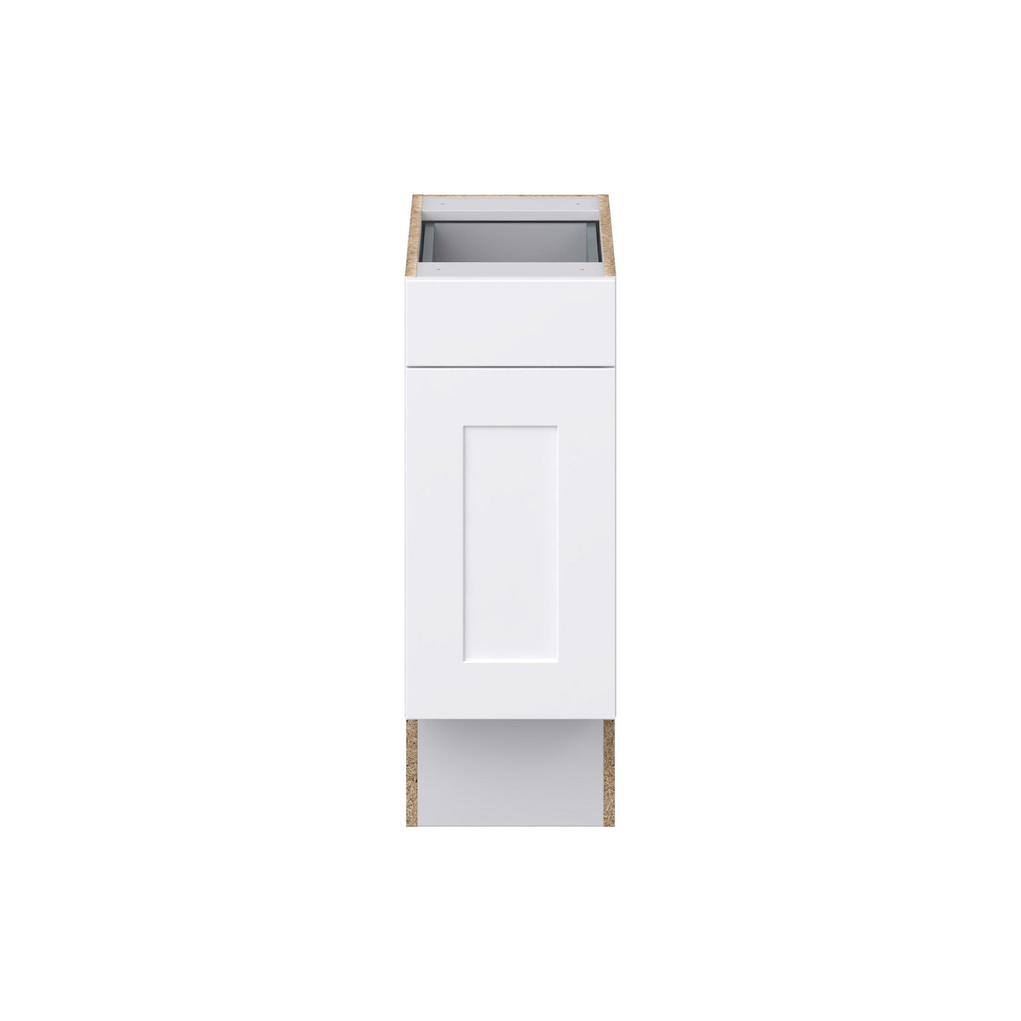 Hugo&Borg Jolie 12-in W x 34.5-in H x 24-in D Warm White 1-Drawer Base Fully Assembled Cabinet (Recessed Panel Shaker Style)