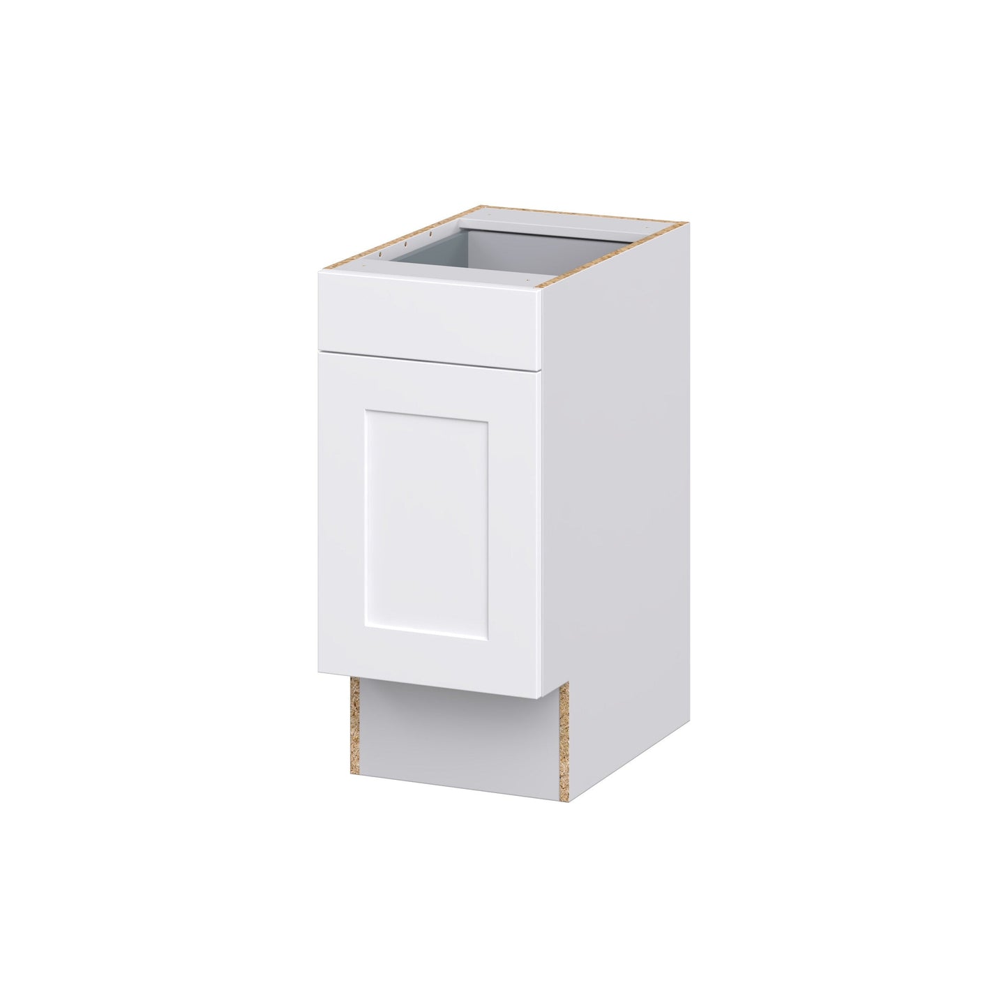 Hugo&Borg Jolie 15-in W x 34.5-in H x 25-in D Warm White 1-Drawer Base Fully Assembled Cabinet (Recessed Panel Shaker Style)