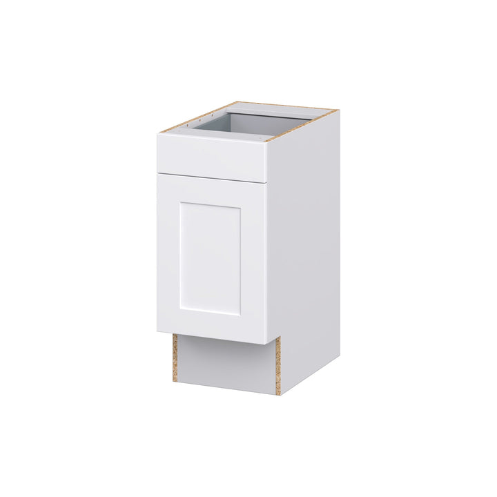 Hugo&Borg Jolie 15-in W x 34.5-in H x 25-in D Warm White 1-Drawer Base Fully Assembled Cabinet (Recessed Panel Shaker Style)
