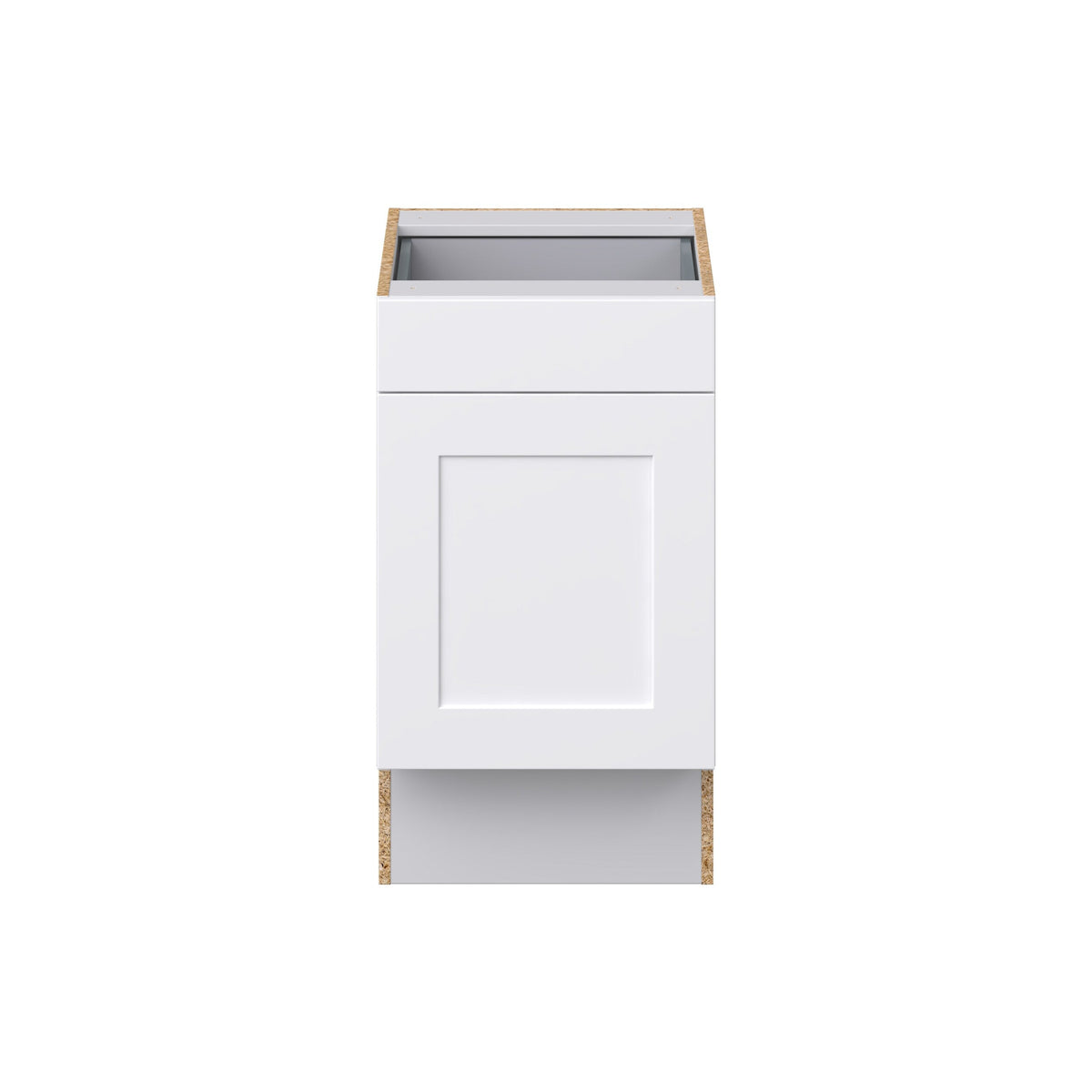 Hugo&Borg Jolie 18-in W x 34.5-in H x 25-in D Warm White 1-Drawer Base Fully Assembled Cabinet (Recessed Panel Shaker Style)
