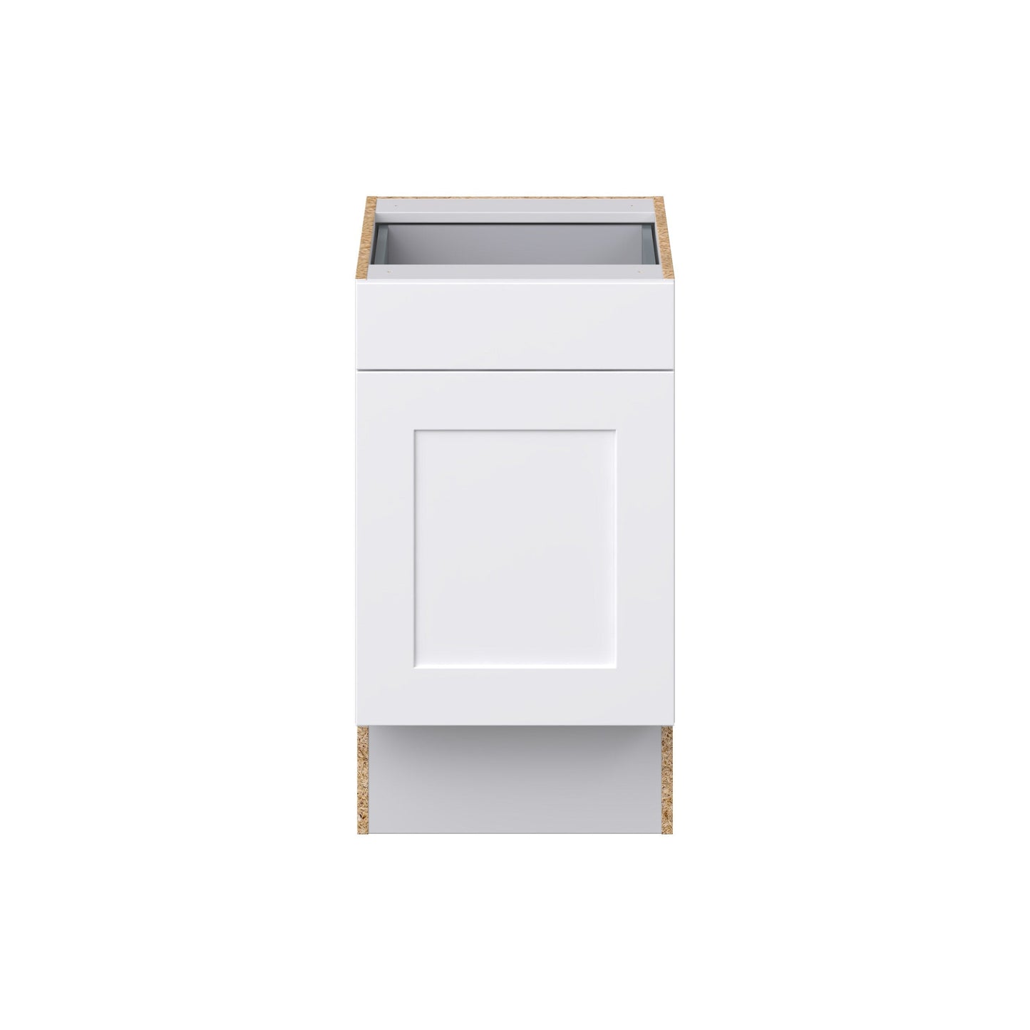 Hugo&Borg Jolie 18-in W x 34.5-in H x 25-in D Warm White 1-Drawer Base Fully Assembled Cabinet (Recessed Panel Shaker Style)