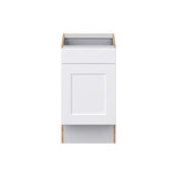 Hugo&Borg Jolie 18-in W x 34.5-in H x 25-in D Warm White 1-Drawer Base Fully Assembled Cabinet (Recessed Panel Shaker Style)