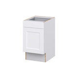 Hugo&Borg Jolie 18-in W x 34.5-in H x 25-in D Warm White 1-Drawer Base Fully Assembled Cabinet (Recessed Panel Shaker Style)