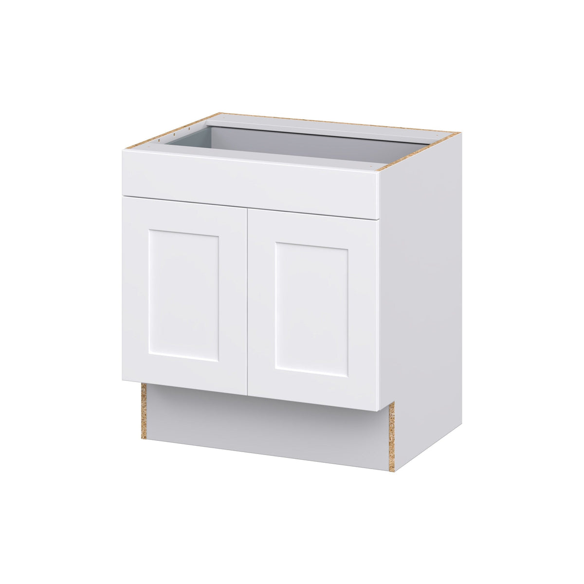 Hugo&Borg Jolie 30-in W x 32.5-in H x 24-in D Warm White 1-Drawer Base Fully Assembled Cabinet (Recessed Panel Shaker Style)