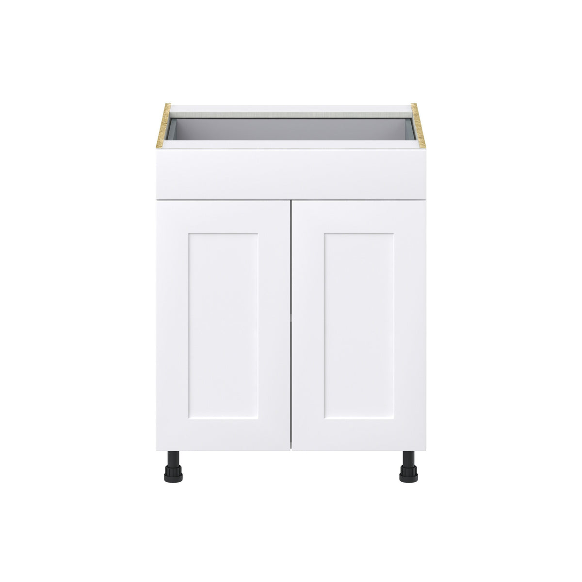 Hugo&Borg Jolie 27-in W x 34.5-in H x 24-in D Warm White 1-Drawer Base Fully Assembled Cabinet (Recessed Panel Shaker Style)