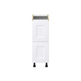 Hugo&Borg Jolie 12-in W x 34.5-in H x 24-in D Warm White 2-Drawer Base Fully Assembled Cabinet (Recessed Panel Style)