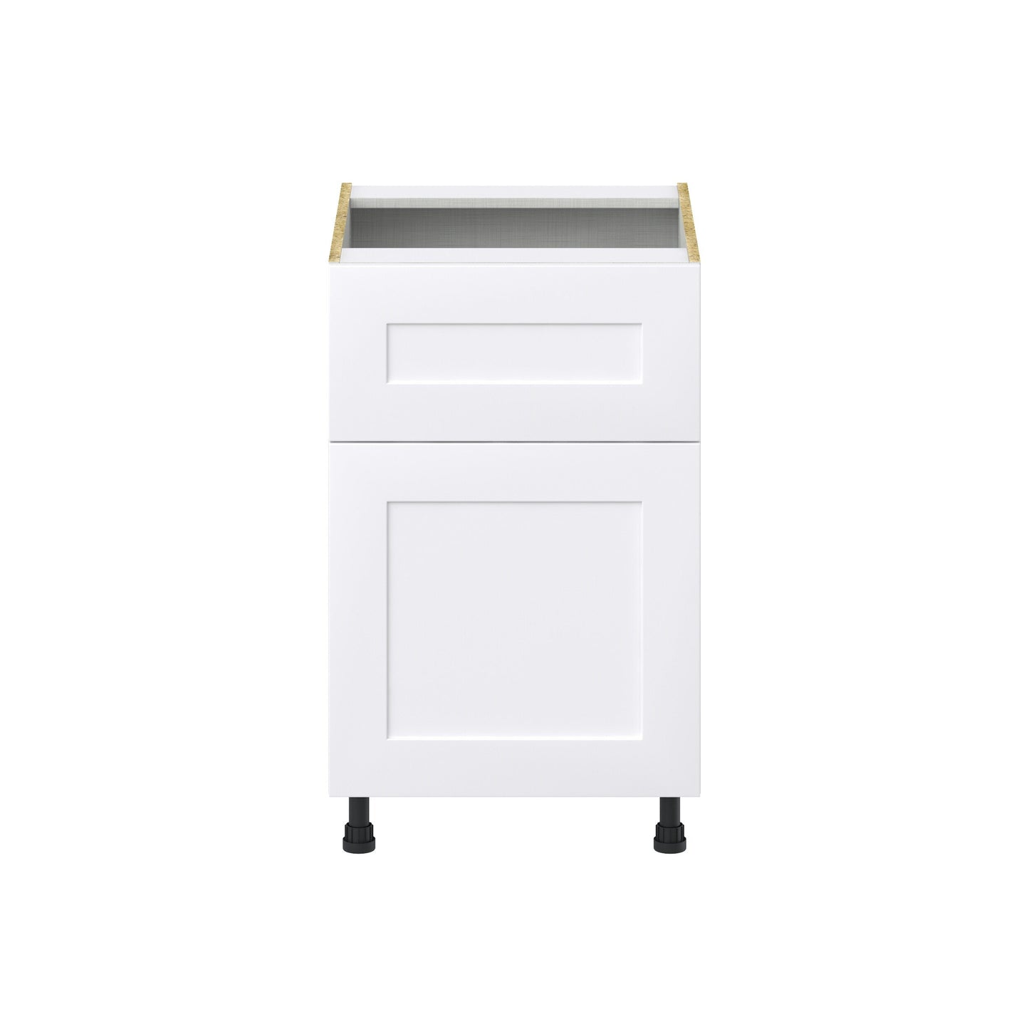 Hugo&Borg Jolie 21-in W x 34.5-in H x 25-in D Warm White 1-Drawer Base Fully Assembled Cabinet (Recessed Panel Shaker Style)