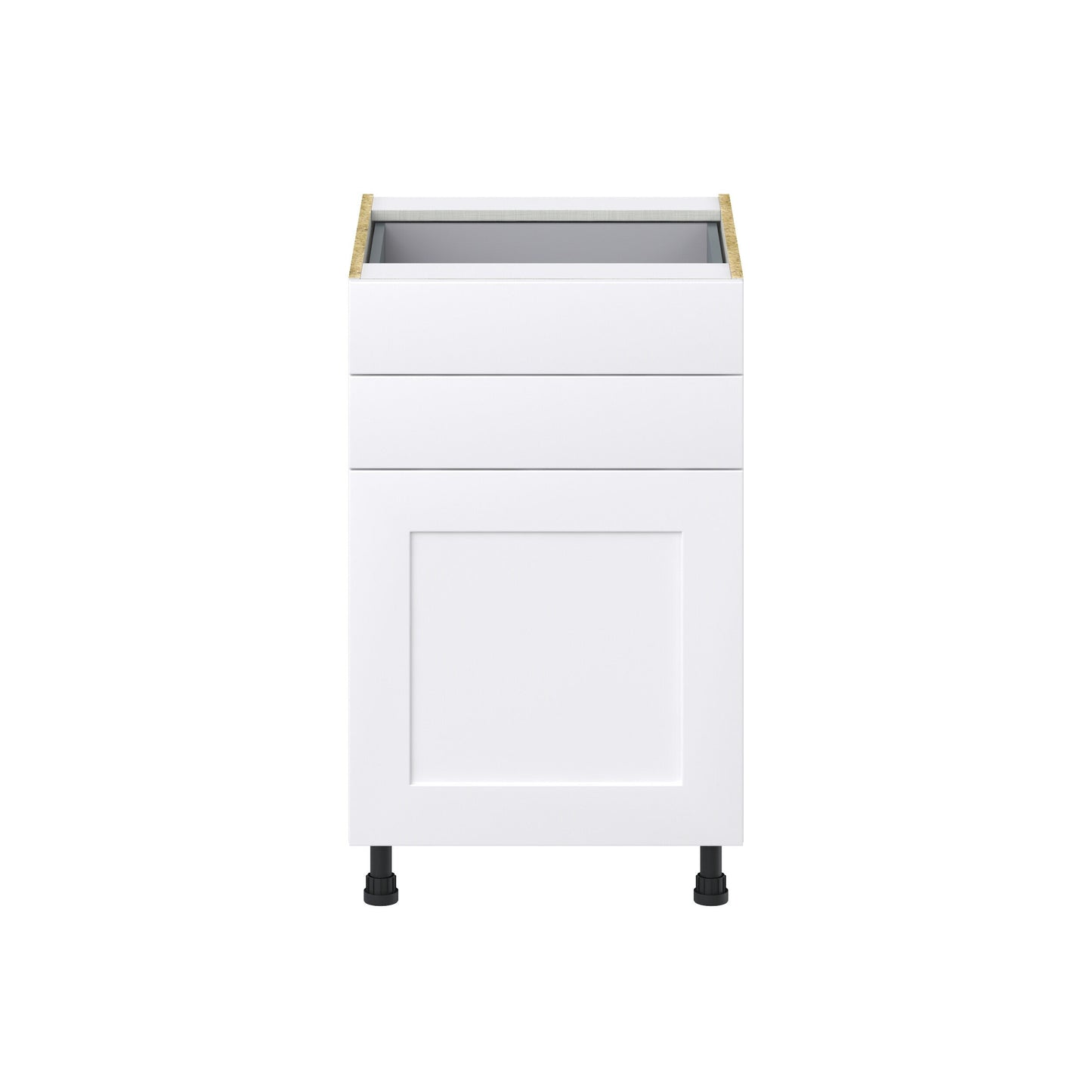 Hugo&Borg Jolie 21-in W x 34.5-in H x 24-in D Warm White 2-Drawers Base Fully Assembled Cabinet (Recessed Panel Shaker Style)