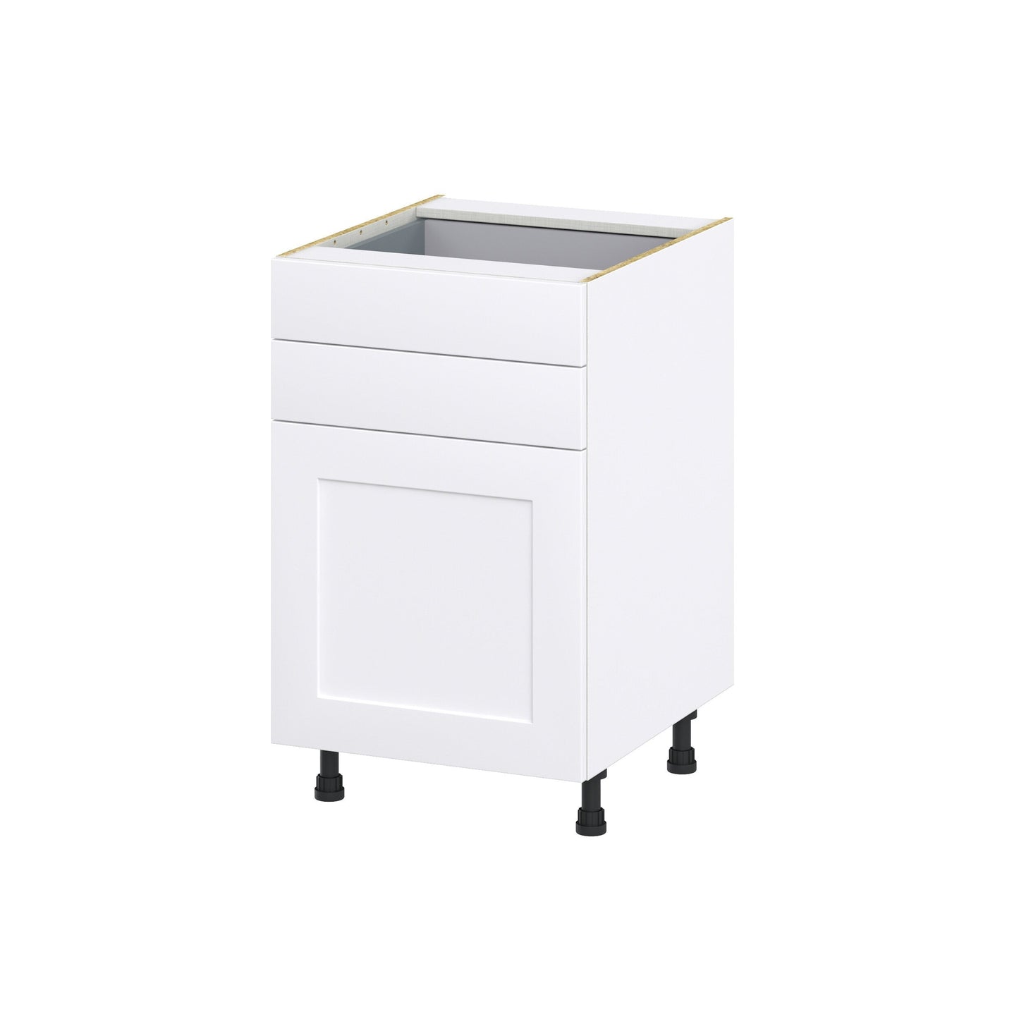 Hugo&Borg Jolie 21-in W x 34.5-in H x 24-in D Warm White 2-Drawers Base Fully Assembled Cabinet (Recessed Panel Shaker Style)