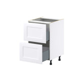 Hugo&Borg Jolie 21-in W x 34.5-in H x 24-in D Warm White 2-Drawer Base Fully Assembled Cabinet (Recessed Panel Style)