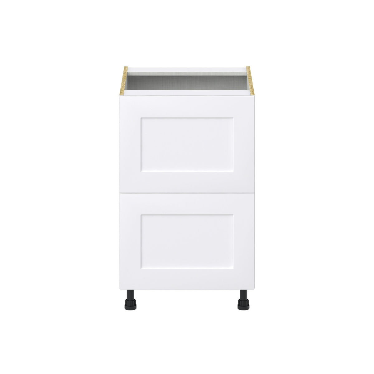 Hugo&Borg Jolie 21-in W x 34.5-in H x 24-in D Warm White 2-Drawer Base Fully Assembled Cabinet (Recessed Panel Style)