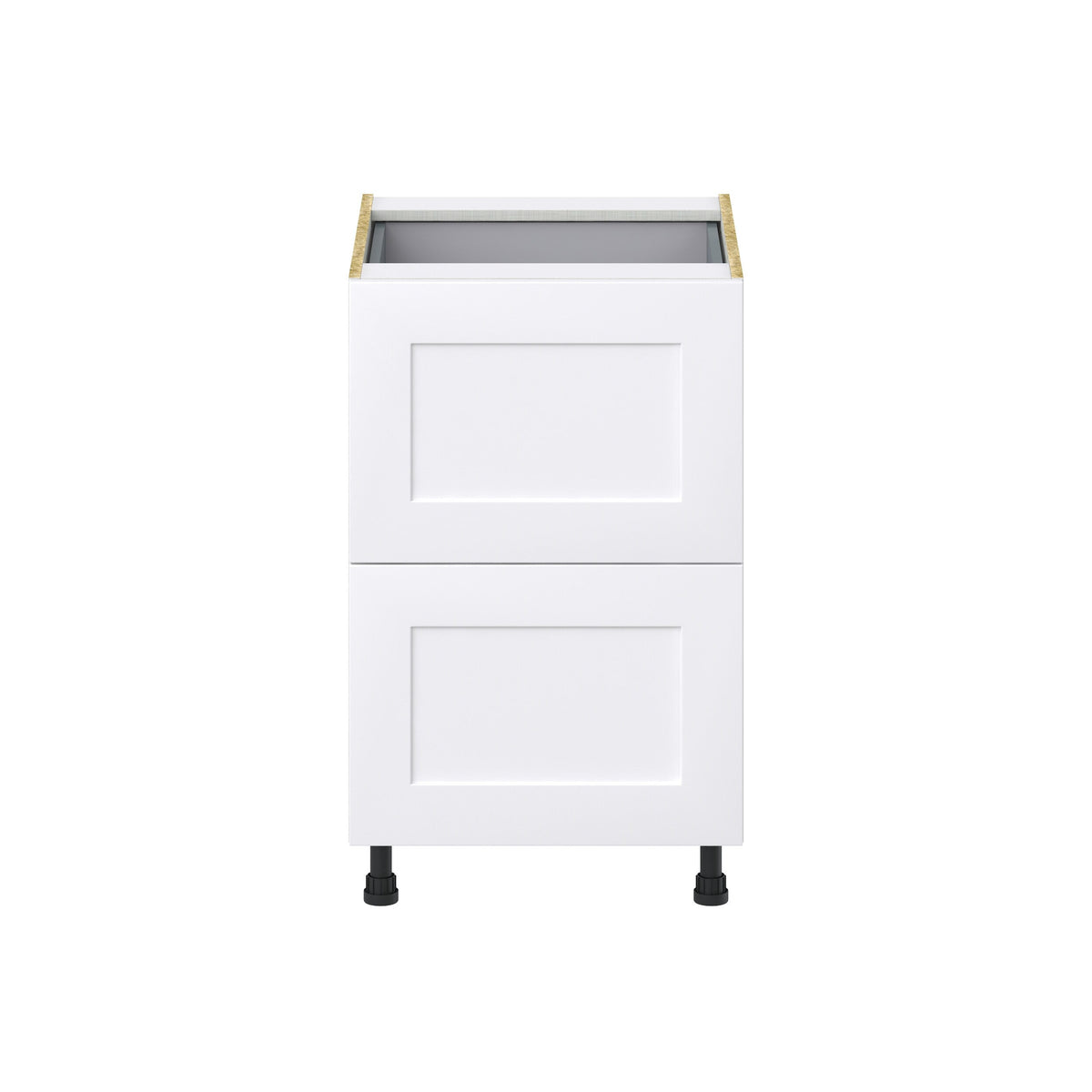 Hugo&Borg 21-in W x 34.5-in H x 24-in D Warm White 3-Drawer Base Fully Assembled Cabinet (Recessed Panel Style)