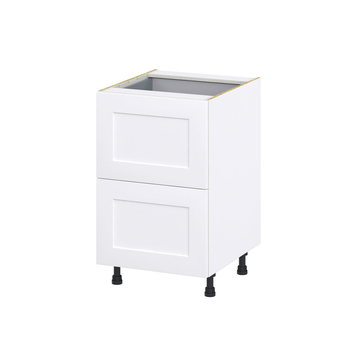 Hugo&Borg 21-in W x 34.5-in H x 24-in D Warm White 3-Drawer Base Fully Assembled Cabinet (Recessed Panel Style)