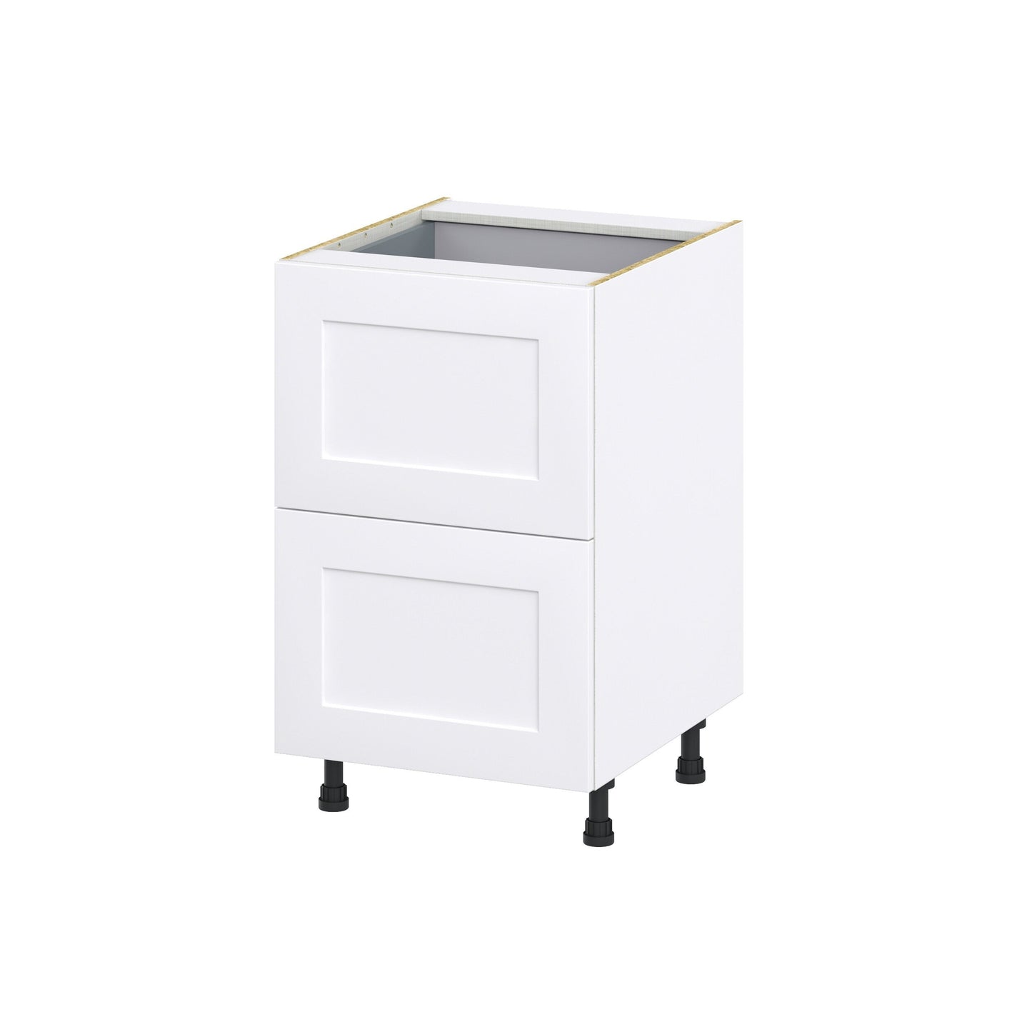 Hugo&Borg 21-in W x 34.5-in H x 24-in D Warm White 3-Drawer Base Fully Assembled Cabinet (Recessed Panel Style)