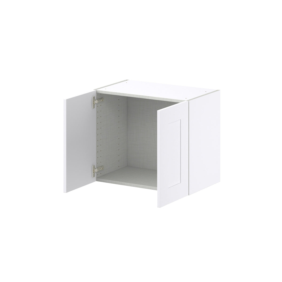Hugo&Borg Jolie 24-in W x 20-in H x 14-in D Warm White Wall Fully Assembled Cabinet (Recessed Panel Shaker Door Style)