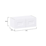 Hugo&Borg Jolie 27-in W x 10-in H x 14-in D Warm White Wall Fully Assembled Cabinet (Recessed Panel Shaker Door Style)