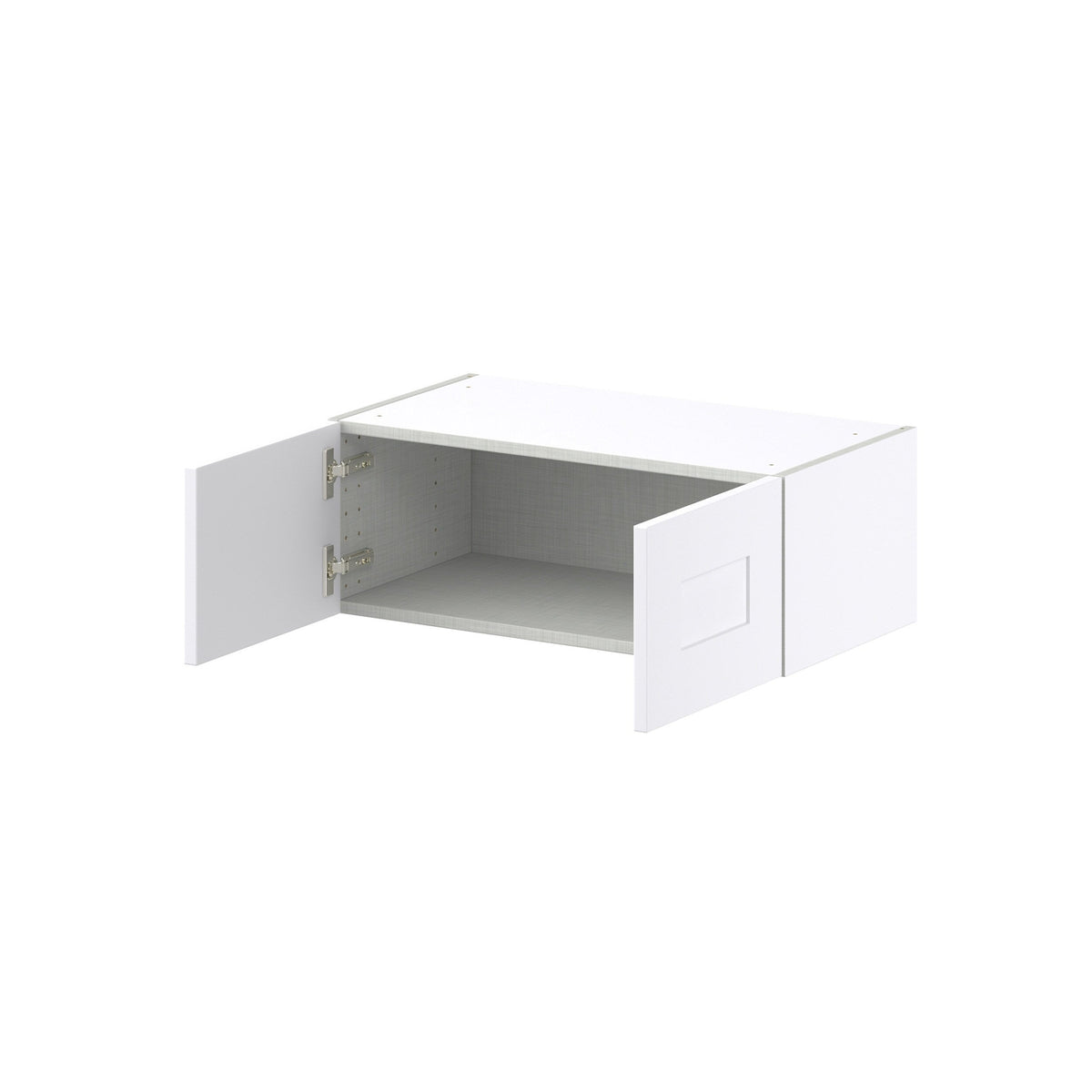 Hugo&Borg Jolie 27-in W x 10-in H x 14-in D Warm White Wall Fully Assembled Cabinet (Recessed Panel Shaker Door Style)