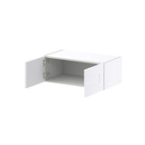 Hugo&Borg Jolie 27-in W x 10-in H x 14-in D Warm White Wall Fully Assembled Cabinet (Recessed Panel Shaker Door Style)