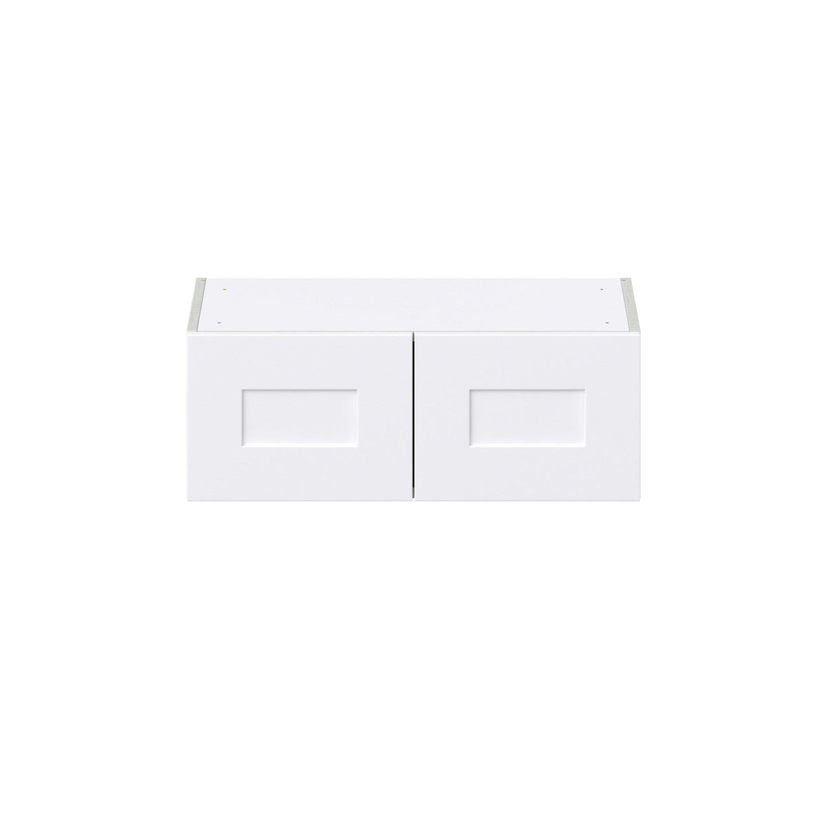 Hugo&Borg Jolie 27-in W x 10-in H x 14-in D Warm White Wall Fully Assembled Cabinet (Recessed Panel Shaker Door Style)