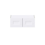 Hugo&Borg Jolie 27-in W x 10-in H x 14-in D Warm White Wall Fully Assembled Cabinet (Recessed Panel Shaker Door Style)