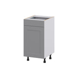 Hugo&Borg Beaumont 18-in W x 34.5-in H x 21-in D Slate Gray 1-Drawer Base Fully Assembled Cabinet (Recessed Panel Shaker Style)