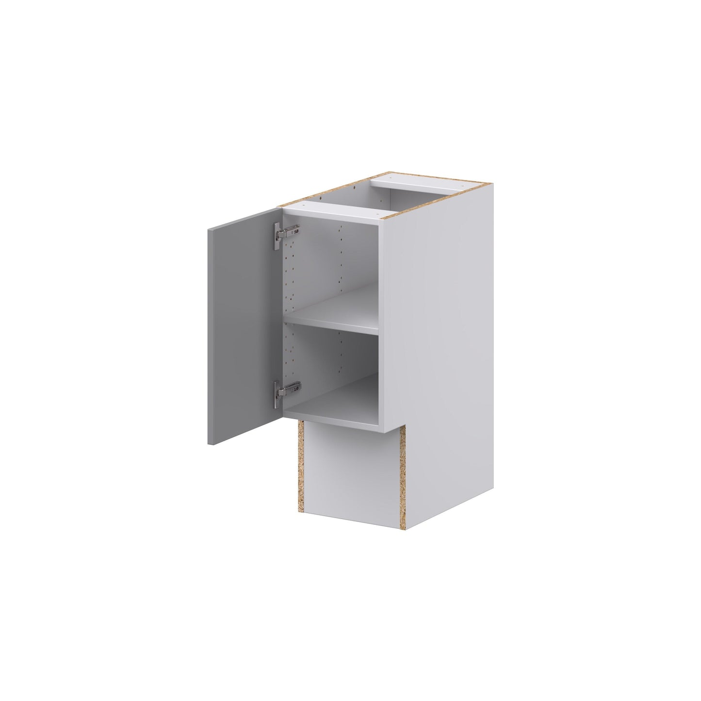 Hugo&Borg Beaumont 12-in W x 34.5-in H x 21-in D Slate Gray Base Fully Assembled Cabinet (Recessed Panel Shaker Door Style)