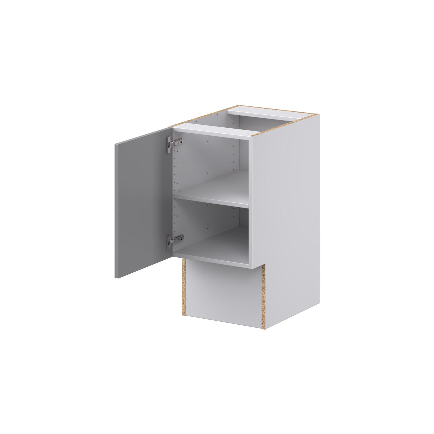 Hugo&Borg Beaumont 15-in W x 34.5-in H x 21-in D Slate Gray Base Fully Assembled Cabinet (Recessed Panel Shaker Door Style)