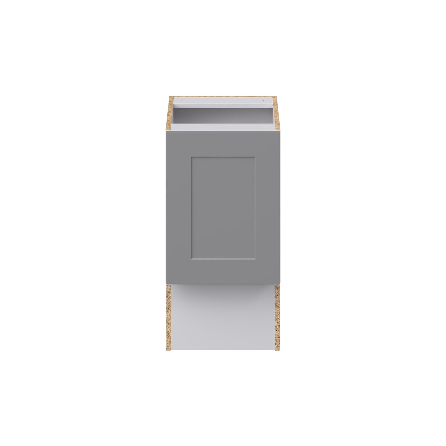 Hugo&Borg Beaumont 15-in W x 34.5-in H x 21-in D Slate Gray Base Fully Assembled Cabinet (Recessed Panel Shaker Door Style)