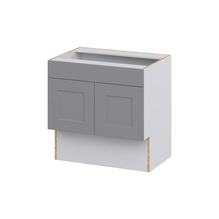 Hugo&Borg Beaumont 30-in W x 30-in H x 21-in D Slate Gray Sink Base Fully Assembled Cabinet (Recessed Panel Shaker Style)
